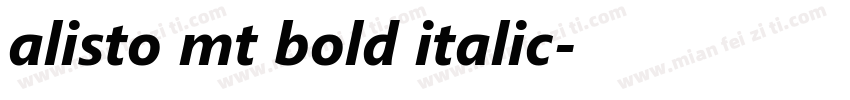 alisto mt bold italic字体转换
